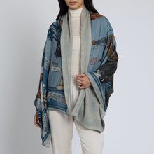 Load image into Gallery viewer, Koinobori Karasu Cashmere-Lined Stole