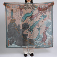 Load image into Gallery viewer, Koinobori Karasu Cashmere Shawl