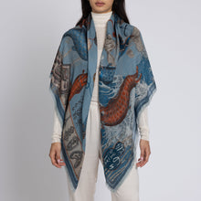 Load image into Gallery viewer, Koinobori Karasu Cashmere Shawl