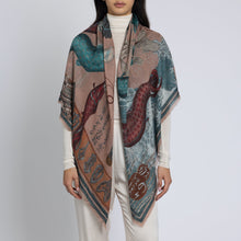 Load image into Gallery viewer, Koinobori Karasu Cashmere Shawl