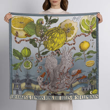 Load image into Gallery viewer, Oranges & Lemons Silk Twill Shawl