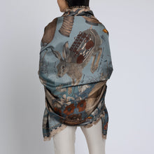 Load image into Gallery viewer, The Floating Rabbits Silk Twill Shawl Rectangle