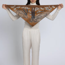Load image into Gallery viewer, The Floating Rabbits Silk Twill Triangle Scarf