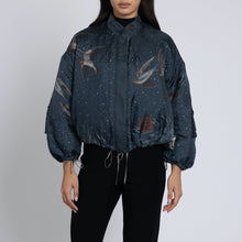 Load image into Gallery viewer, The Lunar Leopard Silk Reversible Bomber Jacket