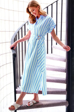 Load image into Gallery viewer, Smithy Sash Waist Linen Shirtdress
