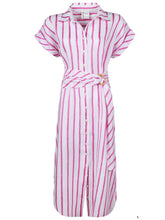 Load image into Gallery viewer, Smithy Sash Waist Linen Shirtdress