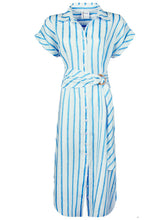 Load image into Gallery viewer, Smithy Sash Waist Linen Shirtdress
