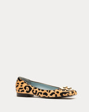Load image into Gallery viewer, Square Toe Ballet Flat Leopard Print Haircalf