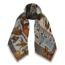 Load image into Gallery viewer, Butterfly Panda Wool Silk Scarf