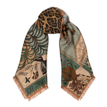 Load image into Gallery viewer, Jaguar's Paradise Silk Twill Scarf