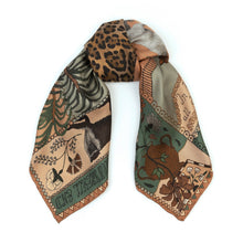 Load image into Gallery viewer, Jaguar's Paradise Silk Twill Scarf