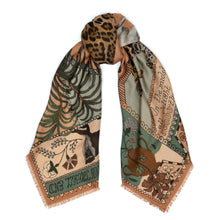 Load image into Gallery viewer, Jaguar's Paradise Wool Silk Scarf