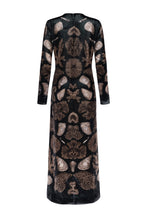 Load image into Gallery viewer, The Scrimshaw Skeleton Silk Velvet Dress