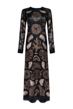 Load image into Gallery viewer, The Scrimshaw Skeleton Silk Velvet Dress