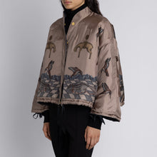 Load image into Gallery viewer, The Wolf You Feed Silk Reversible Bomber Jacket