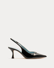 Load image into Gallery viewer, Vivian Pearl Pump Soft Patent Leather Black