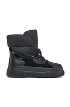 Load image into Gallery viewer, Warren Black Suede/Leather/Soft Nylon Winter Boot