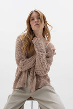 Load image into Gallery viewer, Crochet Stitch Cashmere Knitted Cardigan