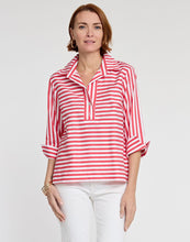 Load image into Gallery viewer, Aileen 3/4 Sleeve Stripe-Gingham Blouse

