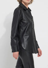 Load image into Gallery viewer, Amara Vegan Leather Overshirt