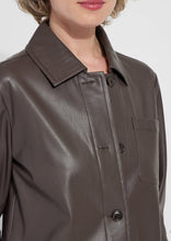 Load image into Gallery viewer, Amara Vegan Leather Overshirt
