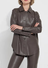 Load image into Gallery viewer, Amara Vegan Leather Overshirt