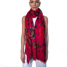 Load image into Gallery viewer, Blossom Handprinted Cashmere Scarf
