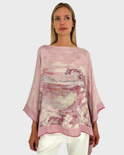 Load image into Gallery viewer, Eden Cashmere Printed Poncho Pink