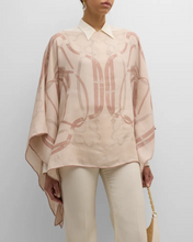 Load image into Gallery viewer, Lexington Cashmere Printed Poncho Taupe