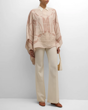 Load image into Gallery viewer, Lexington Cashmere Printed Poncho Taupe