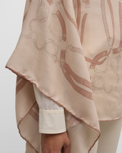 Load image into Gallery viewer, Lexington Cashmere Printed Poncho Taupe