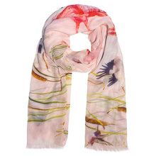 Load image into Gallery viewer, Flamingo Handprinted Cashmere Scarf