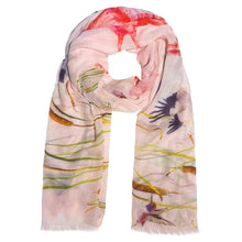 Load image into Gallery viewer, Flamingo Handprinted Cashmere Scarf
