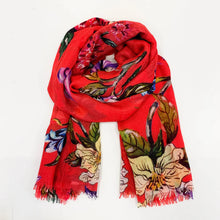 Load image into Gallery viewer, Floral Cashmere Scarf