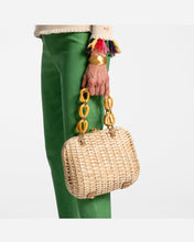 Load image into Gallery viewer, Hen Bag Wicker Basket w Chain