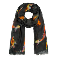 Load image into Gallery viewer, Koi Handprinted Cashmere Scarf