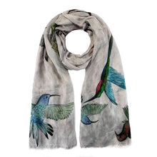 Load image into Gallery viewer, Kolibri Handprinted Cashmere Scarf
