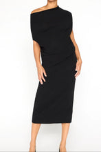 Load image into Gallery viewer, Lori Off Shoulder Sleeveless Cashmere Dress