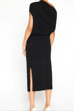 Load image into Gallery viewer, Lori Off Shoulder Sleeveless Cashmere Dress