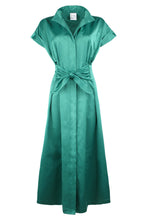 Load image into Gallery viewer, Long Rocky Emerald Tie-Front Dress
