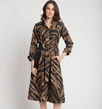Load image into Gallery viewer, Tamron Long Sleeve Abstract Zebra Print Dress
