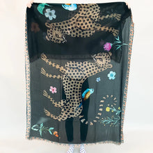 Load image into Gallery viewer, Venice Leopard Handprinted Cashmere Scarf

