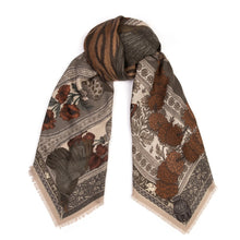 Load image into Gallery viewer, Tiger Trap Wool Silk Scarf