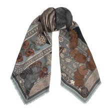 Load image into Gallery viewer, Tiger Trap Wool Silk Scarf