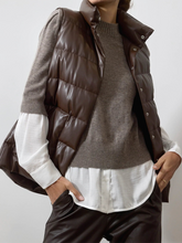 Load image into Gallery viewer, Anders Vegan Leather Down Vest