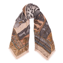 Load image into Gallery viewer, Bastet's Bounty Wool Silk Scarf