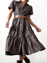 Load image into Gallery viewer, Havana Vegan Leather Dress