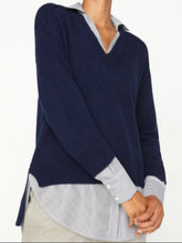 Load image into Gallery viewer, Looker Layered V-Neck Sweater Stripe