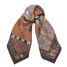 Load image into Gallery viewer, Ode to Anubis Silk Twill Scarf