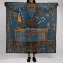 Load image into Gallery viewer, Ode to Anubis Wool Silk Scarf